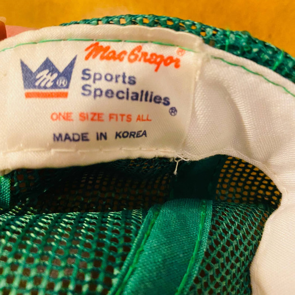 VTG NFL New York Jets Mesh Snapback Green Trucker Hat Macgregor Sports Specialty - Picture 7 of 8
